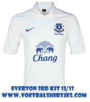 Everton away kit 2013 white