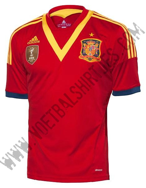 Spain Confederations Cup home jersey 2013-2014