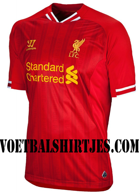 Liverpool home kit 2013 2014 Warrior