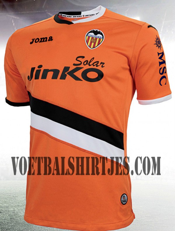 camiseta segundo naranja 2013-2014