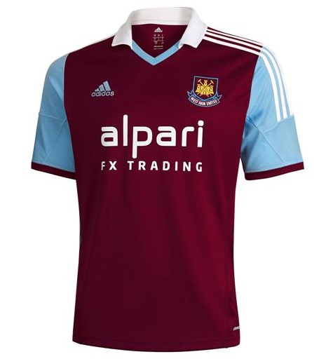 west ham united shirt 13/14