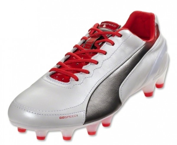 puma evospeed red and white