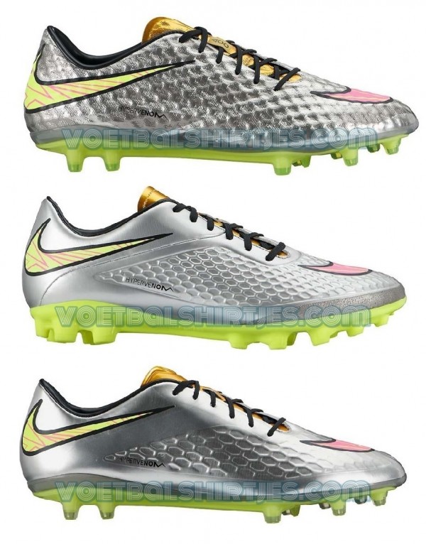 nike hypervenom neymar metallic silver