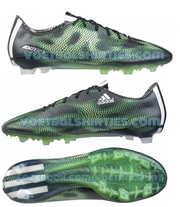 adidas F50 core black solar green