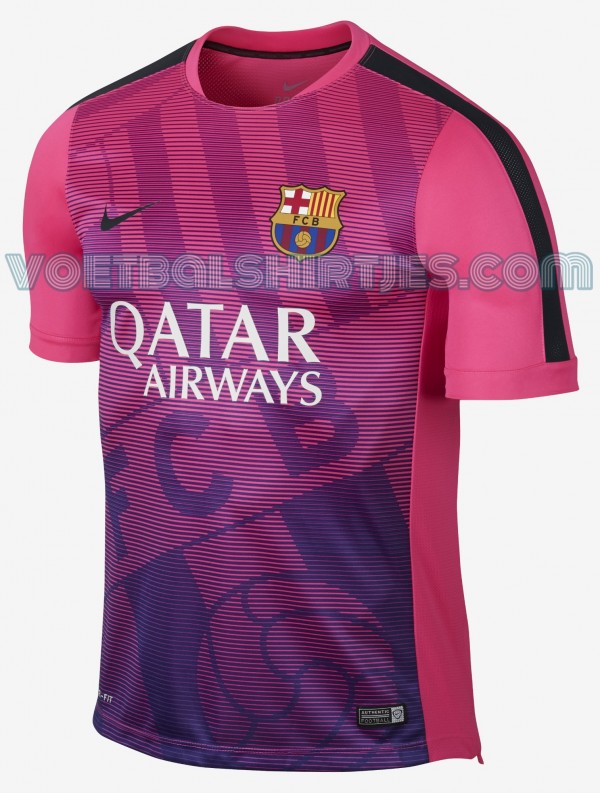 Barcelona pre match top 2015 pink