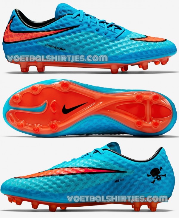 blue nike Hypervenom phantom 