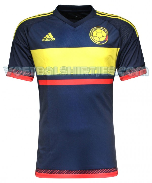 camiseta 2 seleccion Colombia away  2015