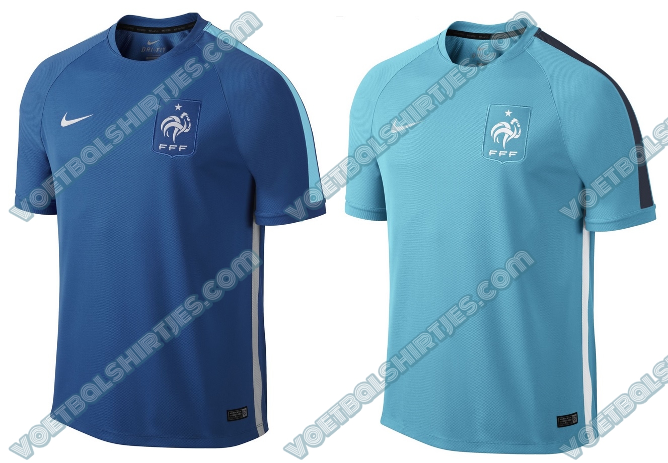 Frankrijk trainingsshirts 15/16