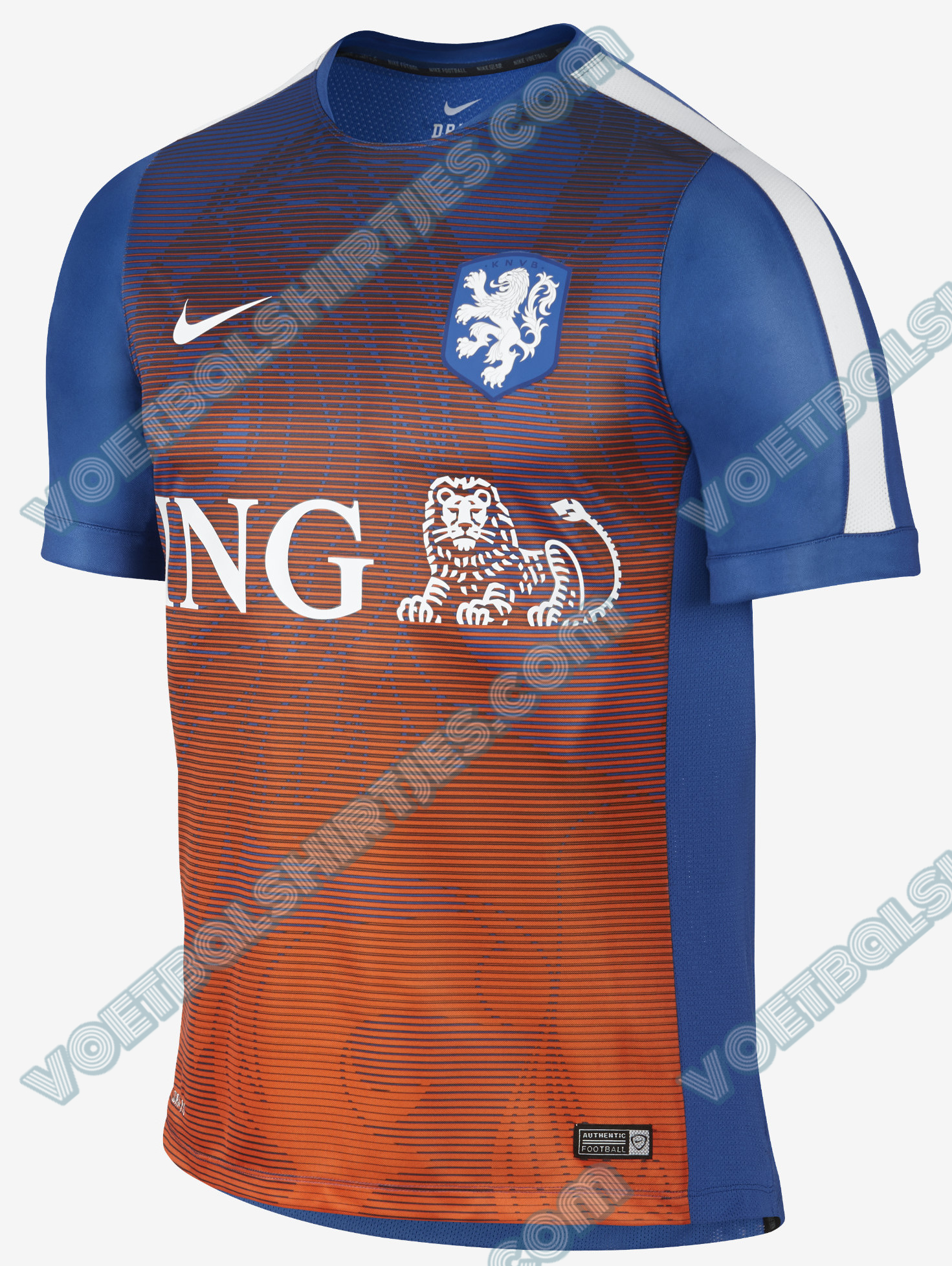 item Zenuw gloeilamp Nederlands Elftal Pre-Match shirt 2015 - Voetbalshirtjes.com