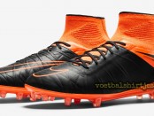 Nike Hypervenom Phantom II LEather Tech Craft FG Black Total Orange