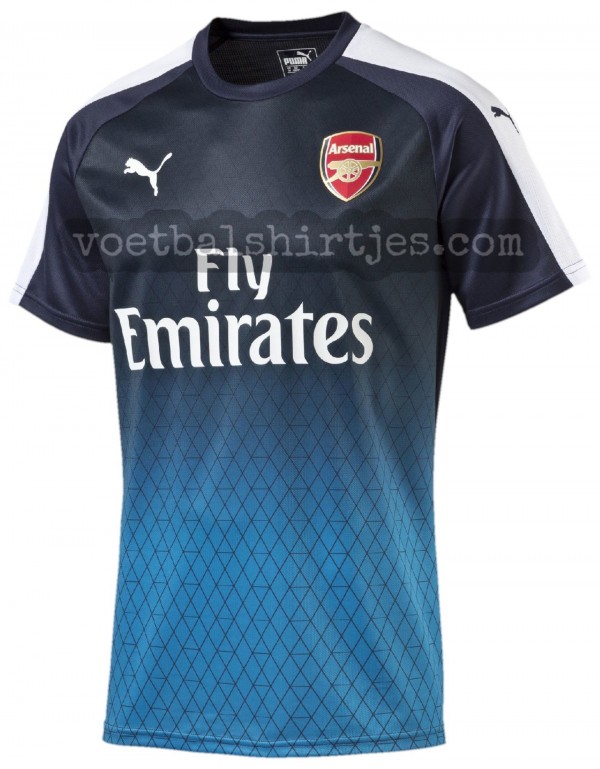 Arsenal 2016 pre-match top blue