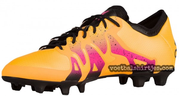 adidas X 15.1 solar gold core black shock pink