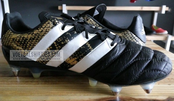 adidas ace 16.1 leather black gold white