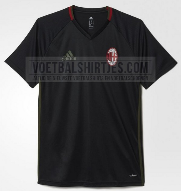 ac milan 16-17 trainingsshirt zwart