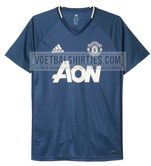 manchester united trainingsshirt 16-17 blauw