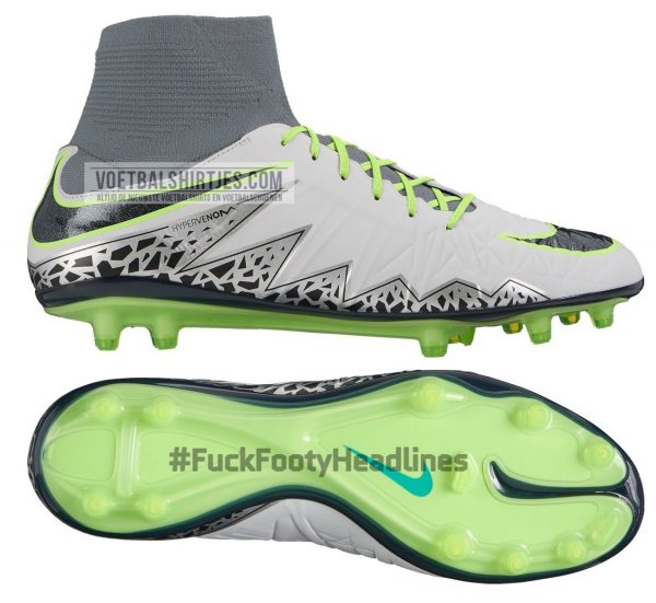 hypervenom II Pure Platinum & Ghost Green