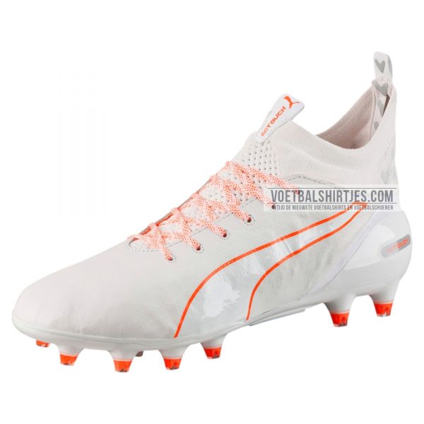 puma evotouch pro fg white shocking orange