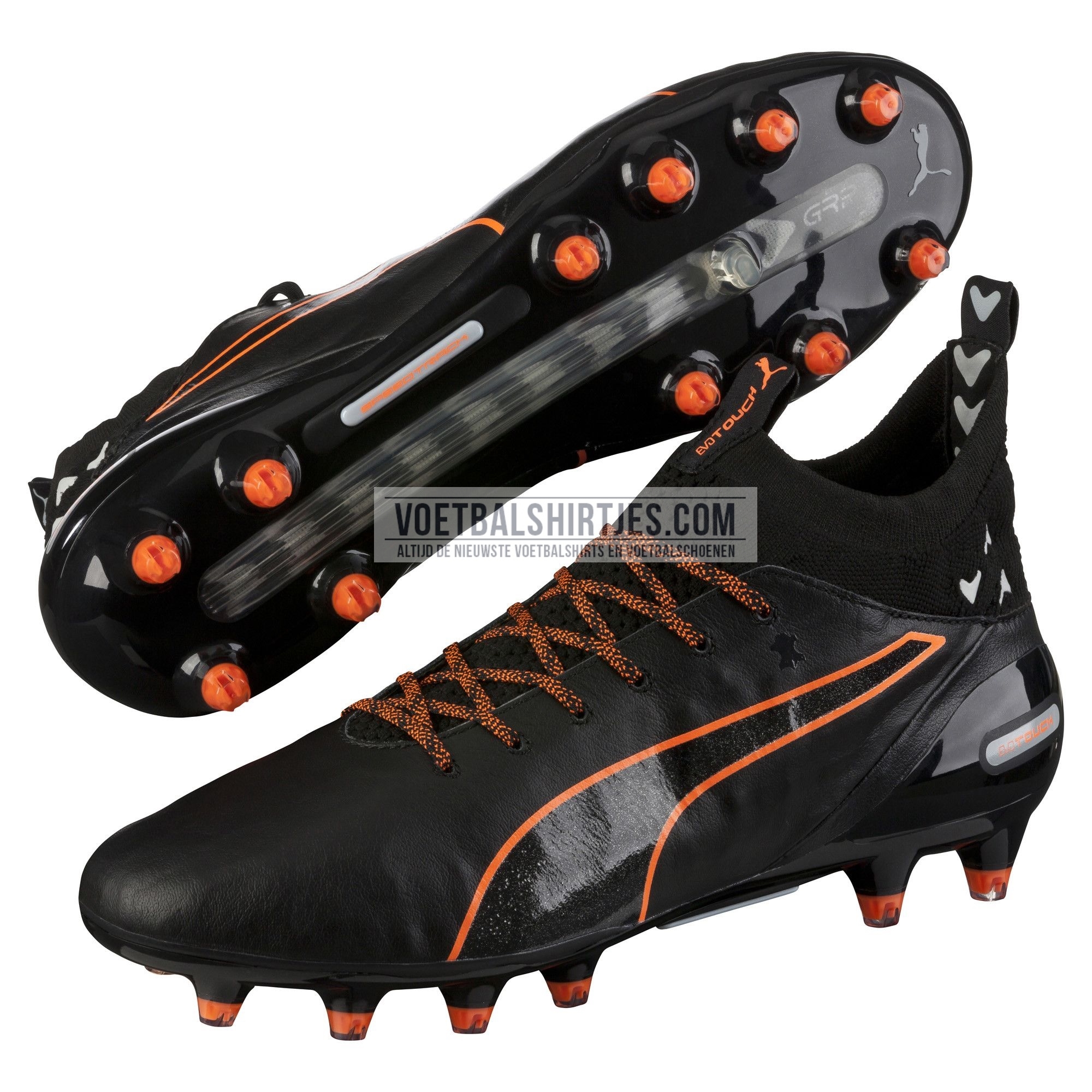 puma evotouch black shocking orange