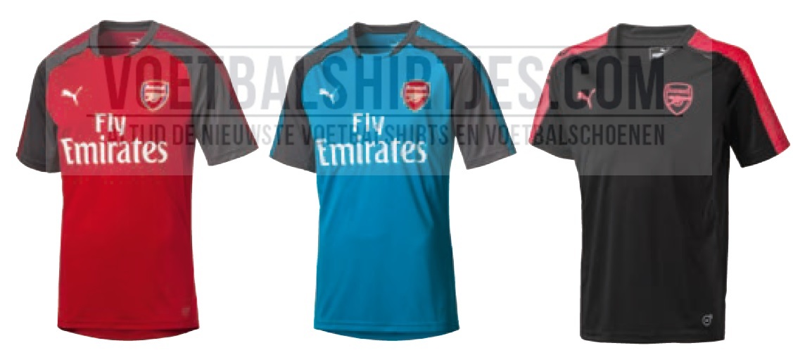 Arsenal 17-18 training tops