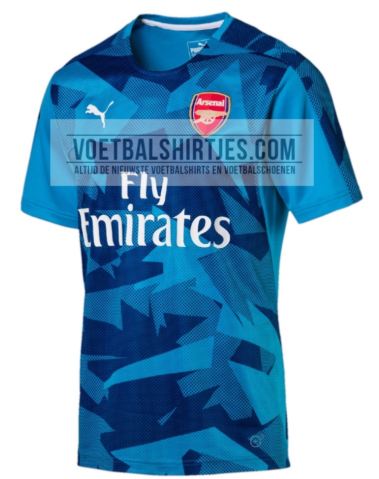 arsenal pre match top 17-18 blue