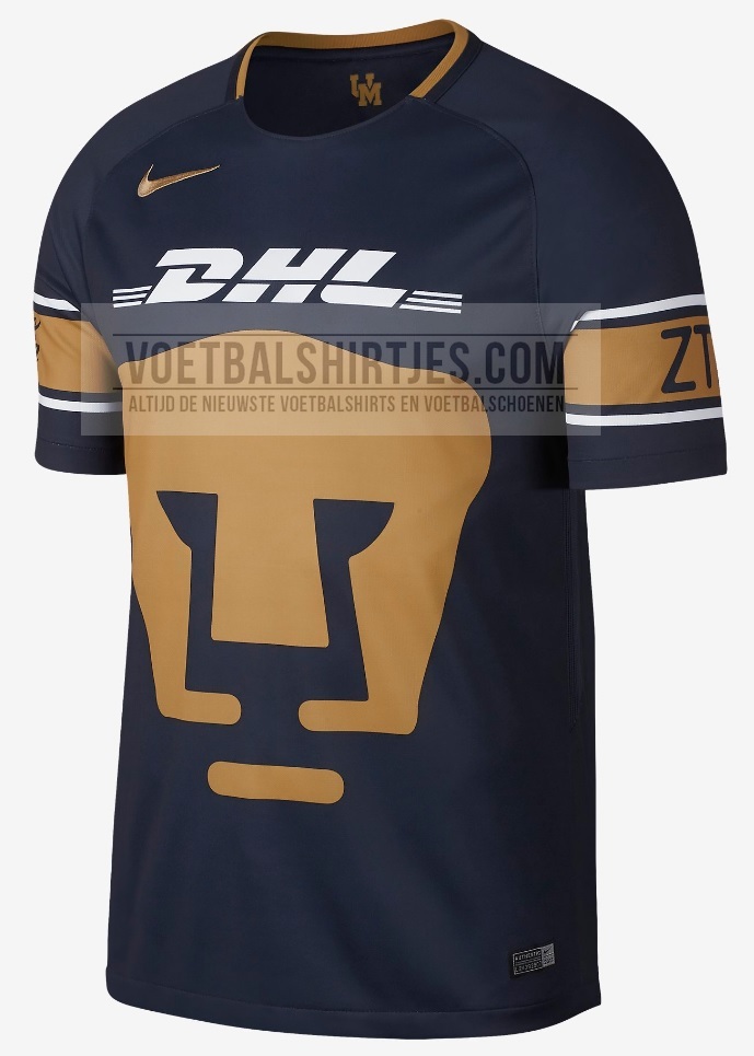 Pumas Unam 17-18 home kit