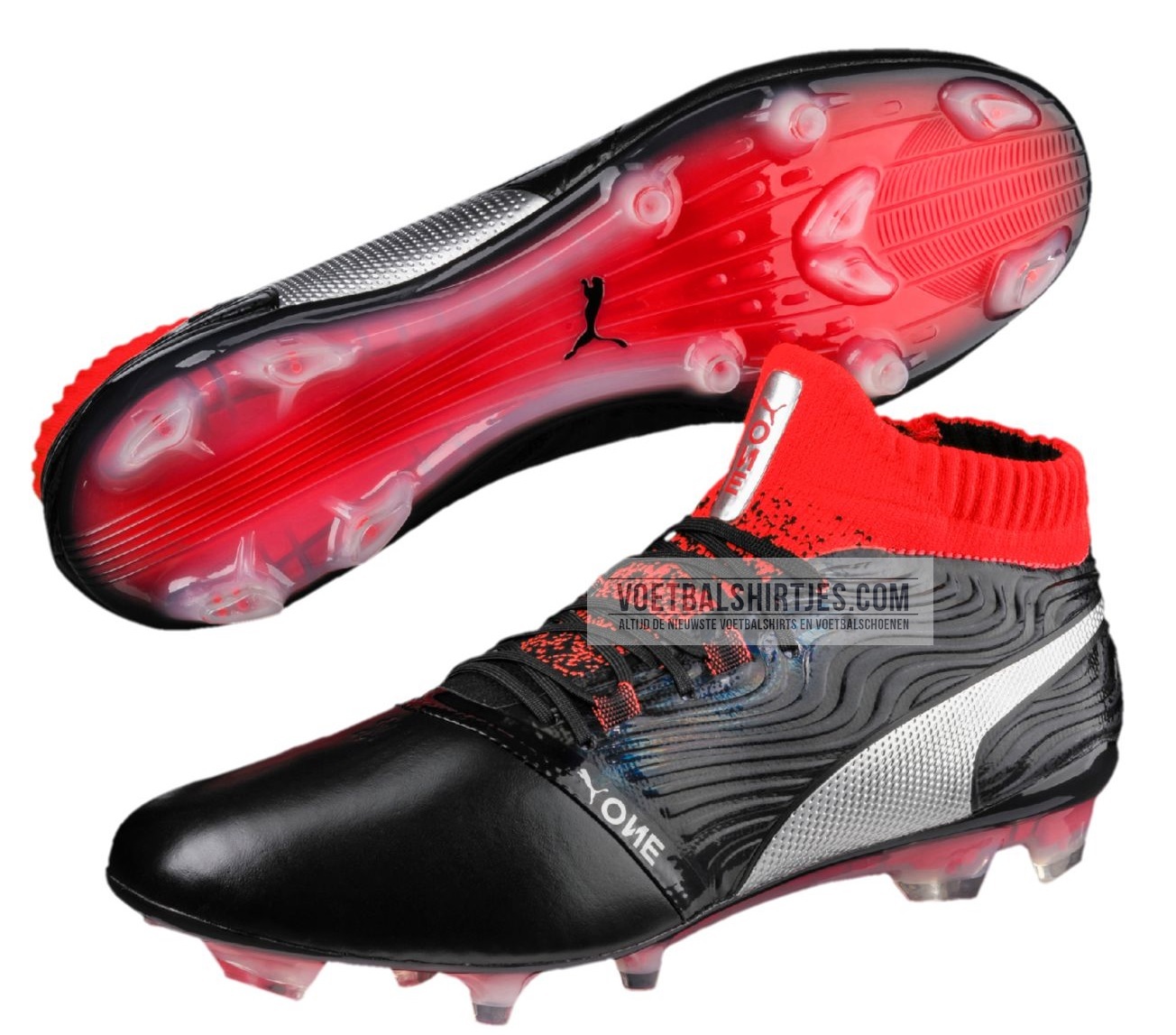 Puma One 18.1 black red blast